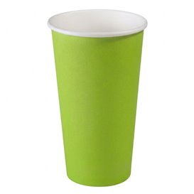 Vaso Cartón Verde "Colores" 20Oz/600ml Ø9,0cm (10 Uds)