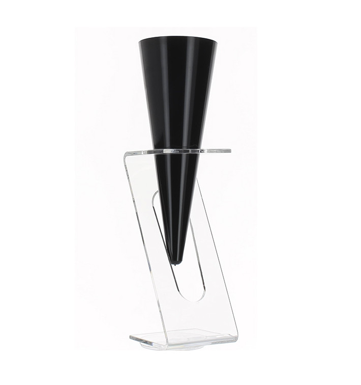 Copa de Plastico "Cono" para Cava Negra 100ml Copa de Plastico "Cono" para Cava Negra 100ml
