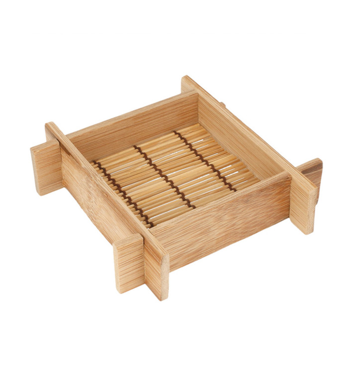 Bandeja de Bambu 12x12x3cm Bandeja de Bambu 12x12x3cm