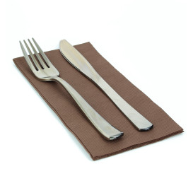 Servilleta Papel 1/8 40x40cm Marron Punta-Punta (1.200 Uds)