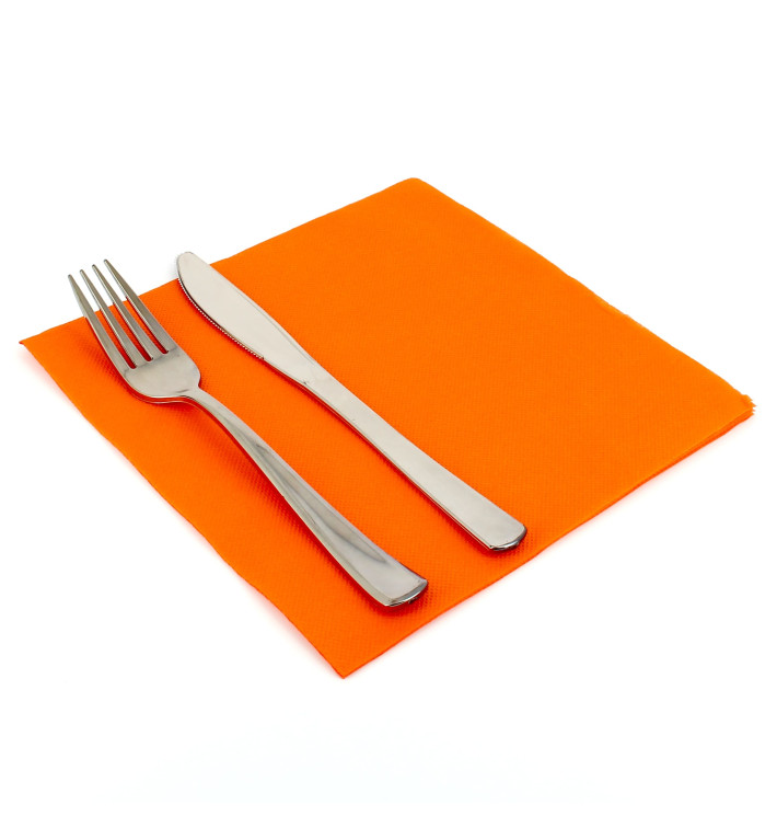 Servilleta Papel 40x40cm Naranja Punta- Punta Servilleta Papel 40x40cm Naranja Punta- Punta