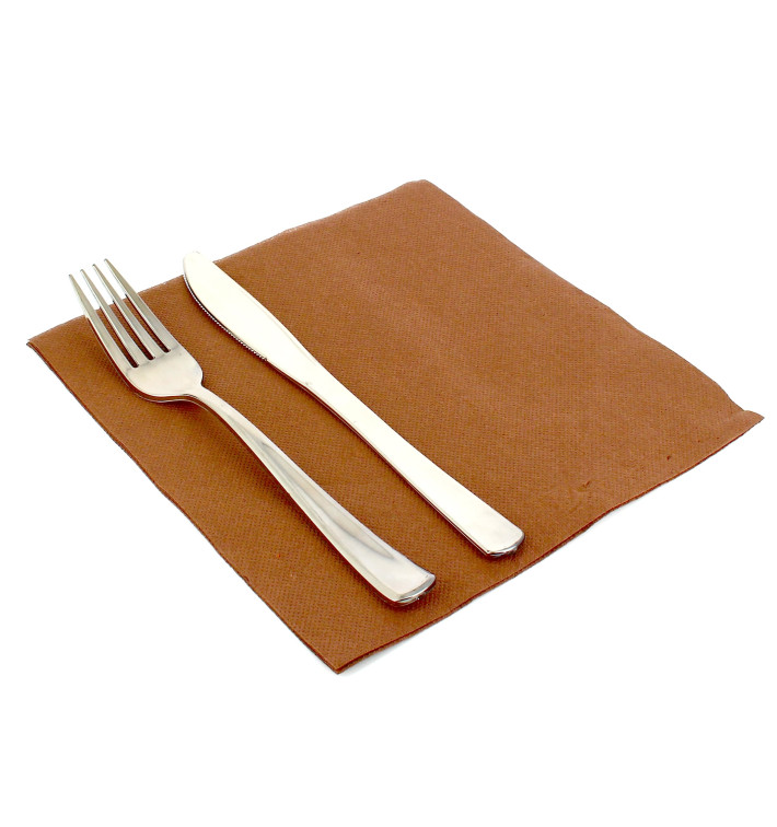 Servilleta Papel 40x40cm Marron Punta- Punta Servilleta Papel 40x40cm Marron Punta- Punta