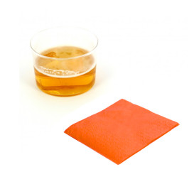 Servilleta de Papel Cocktail 20x20cm Naranja (100 Uds)